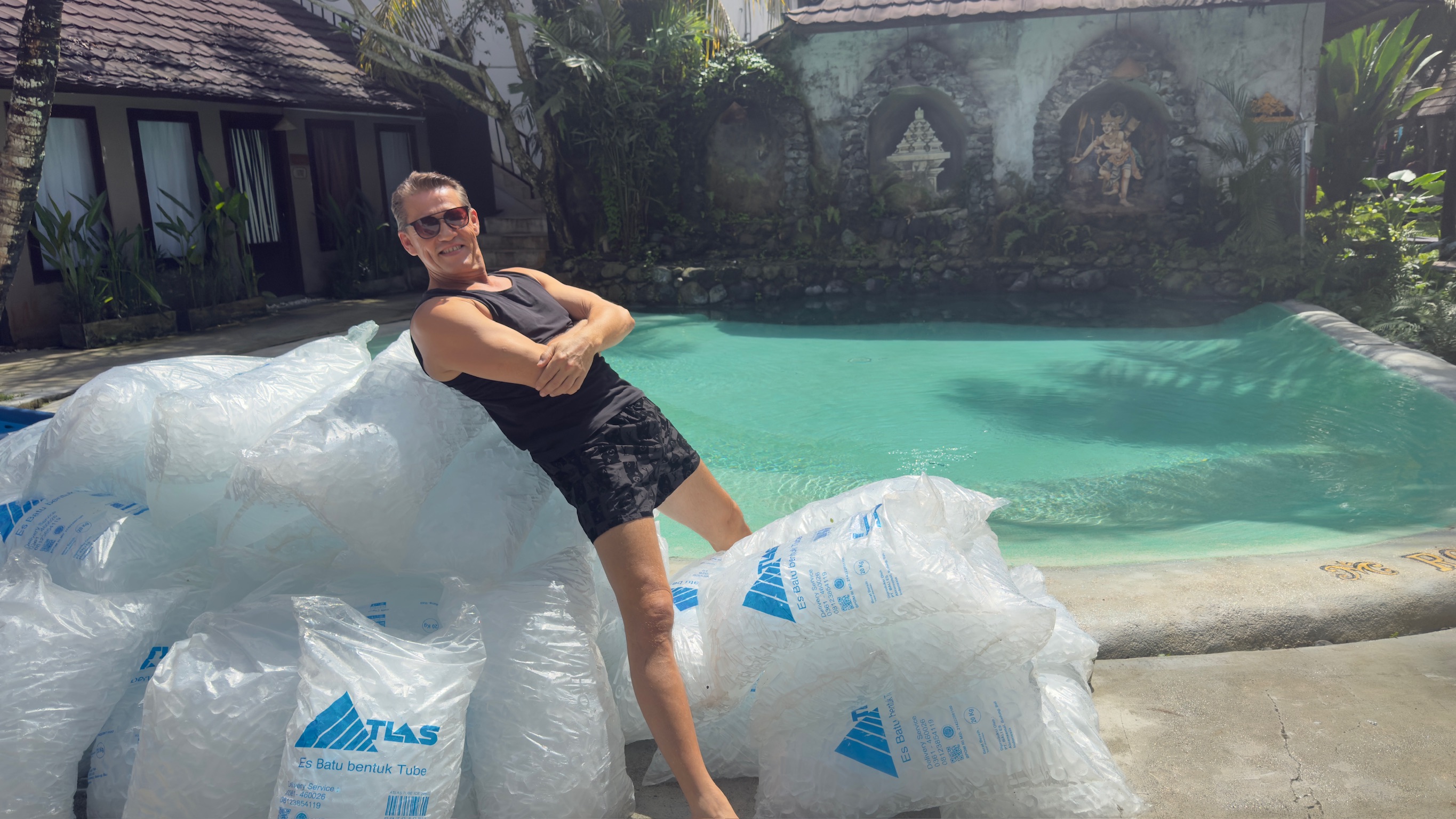 Preparing for Ice Bath — Ubud, Bali