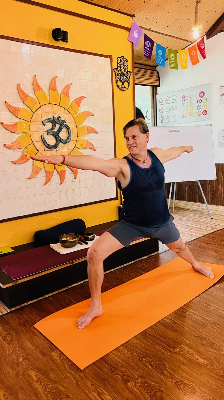 Training Warrior Pose — Rishikesh